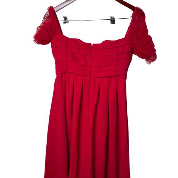 Self-Portrait Red Midi Dress - Picture 4 of 11